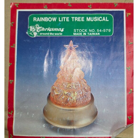 Rainbow Lite Tree Musical Christmas Around the World" collection Vintage - Picture 1 of 8